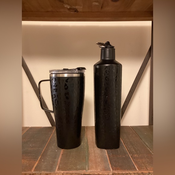 Brumate Black Leopard Print Tumbler and Bottle Set - Picture 1 of 7